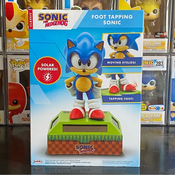 🌀Jakks Pacific, Sonic The Hedgehog Foot Tapping, Solar Powered - Picture 8 of 13